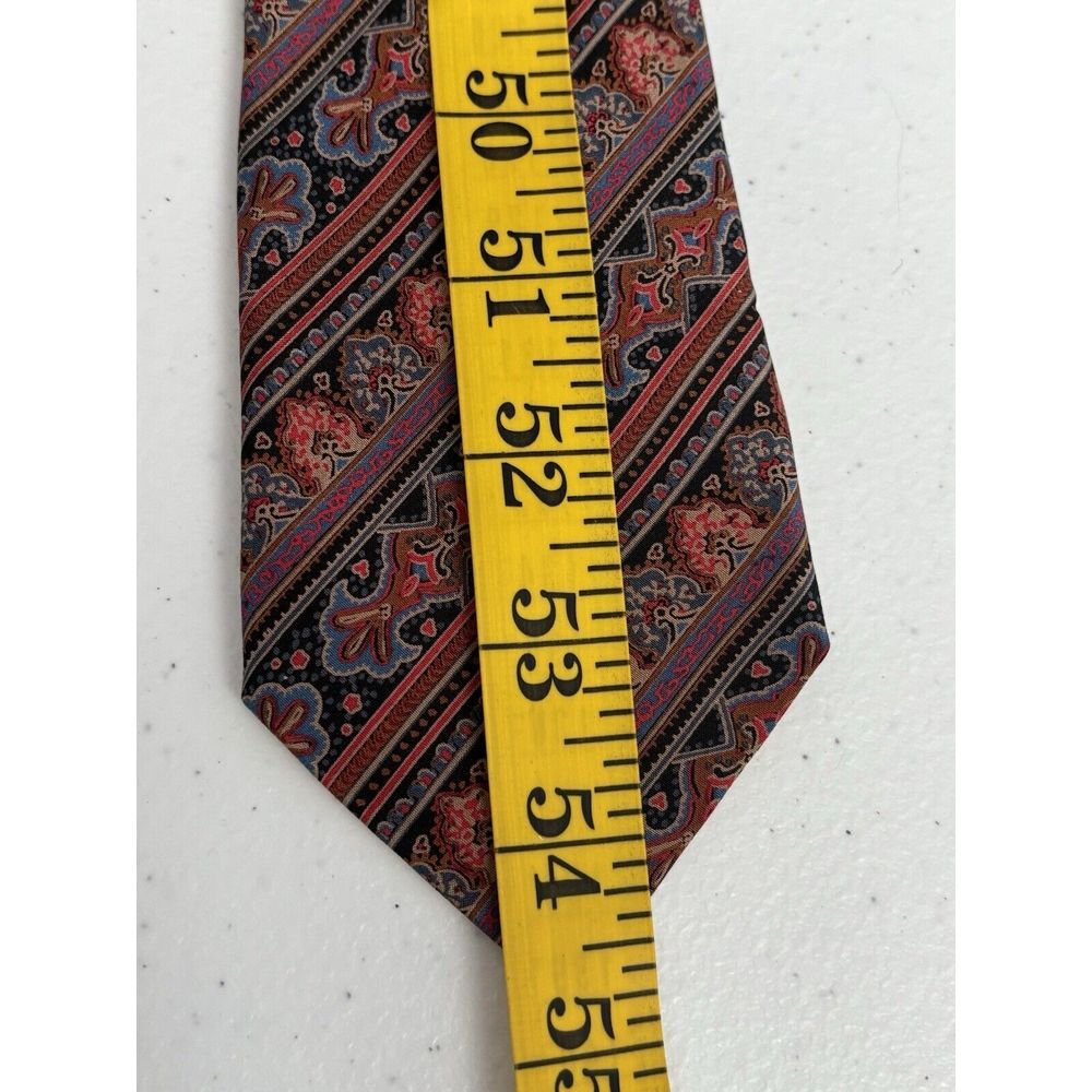 Mario Valentino Men's Made in‎ Italy Short Narrow Multicolor Silk Tie - Picture 7 of 7